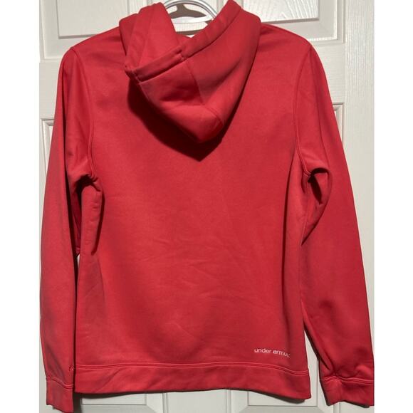 Under Armour Storm Women's Cold Gear Pink‎ Hoodie Camo Logo Size M - Picture 2 of 4
